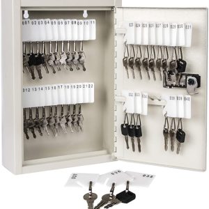 Wall-Mounted 40-Key Lock Box with Combination Lock