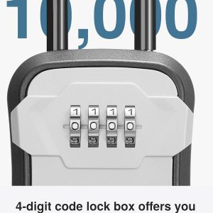 Wall Mount Portable Combination Lockbox for Keys