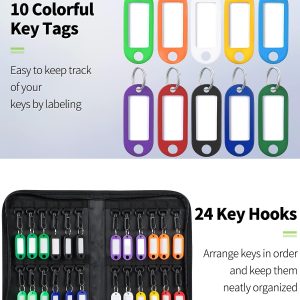 Waterproof Fireproof Key Organizer with 24 Hooks