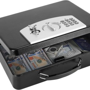 Digital Keypad Lock Box for Cash, Jewelry, Documents