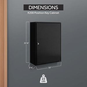 200 Position Steel Key Cabinet with Numbered Hooks