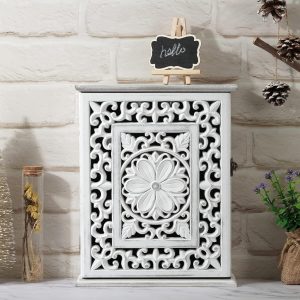 Wooden Wall Key Holder with 6 Hooks