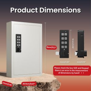 40-Key Electronic Lock Box, Wall Mount, Beige
